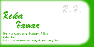 reka hamar business card